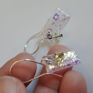 Sterling silver hook handmade earrings.